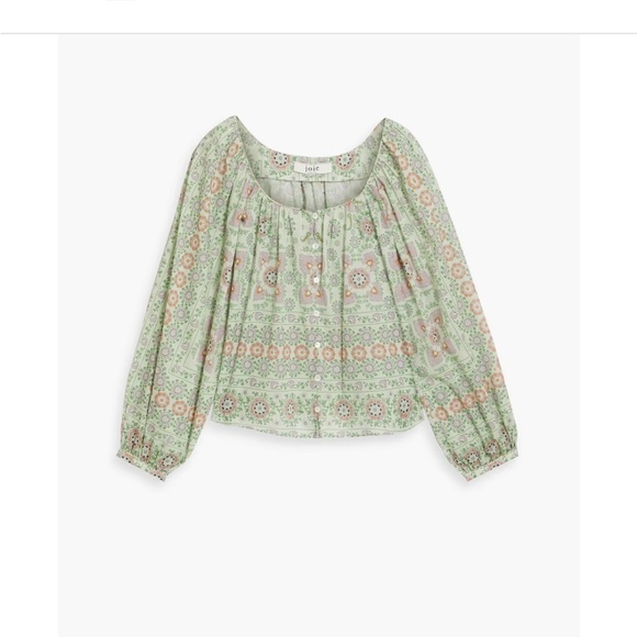 Joie Tops - NWT Womens Joie Damarre Long Sleeve COTTON TOP IN GREEN size XXS​​​​​